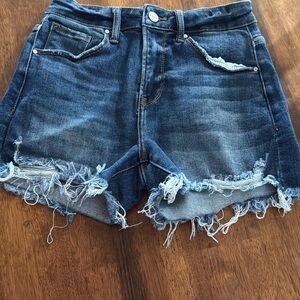 Distressed Denim Shorts